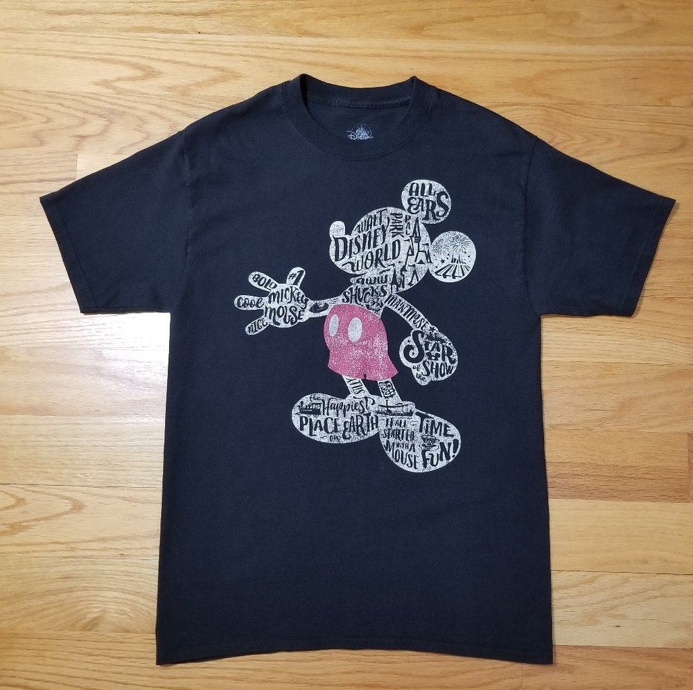Disney Parks Authentic Mickey Mouse Black T-Shirt.